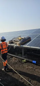 Solar Panel Clean at a Mine