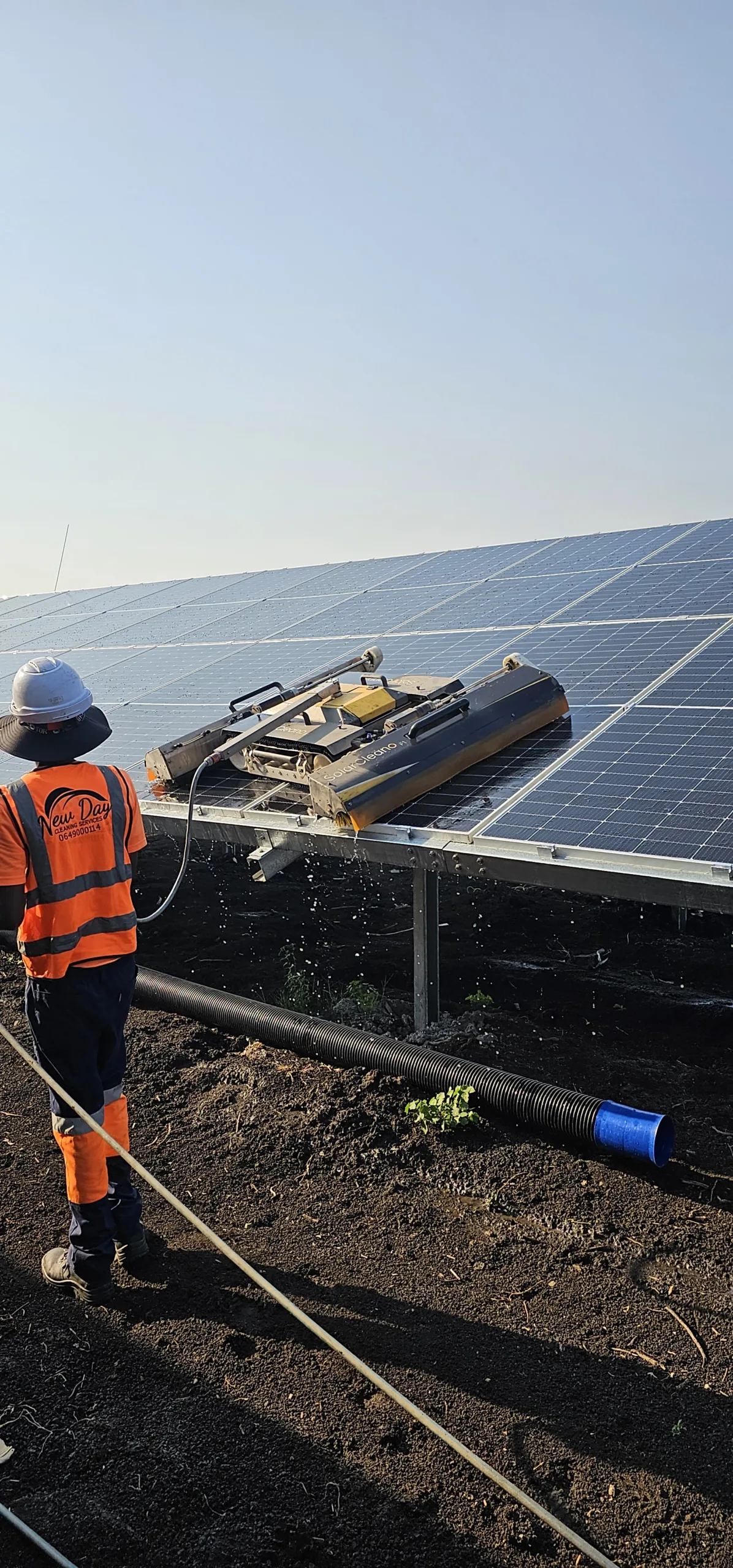 Solar Panel Clean at a Mine